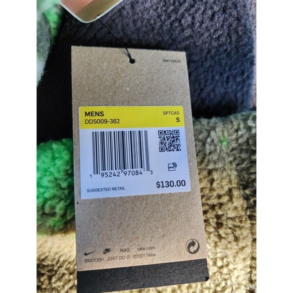 Nike NSW Sherpa Sport Essentials+ 1/2 Zip Hoodie Fleece DD5009-362 green Men's S - Picture 10 of 11